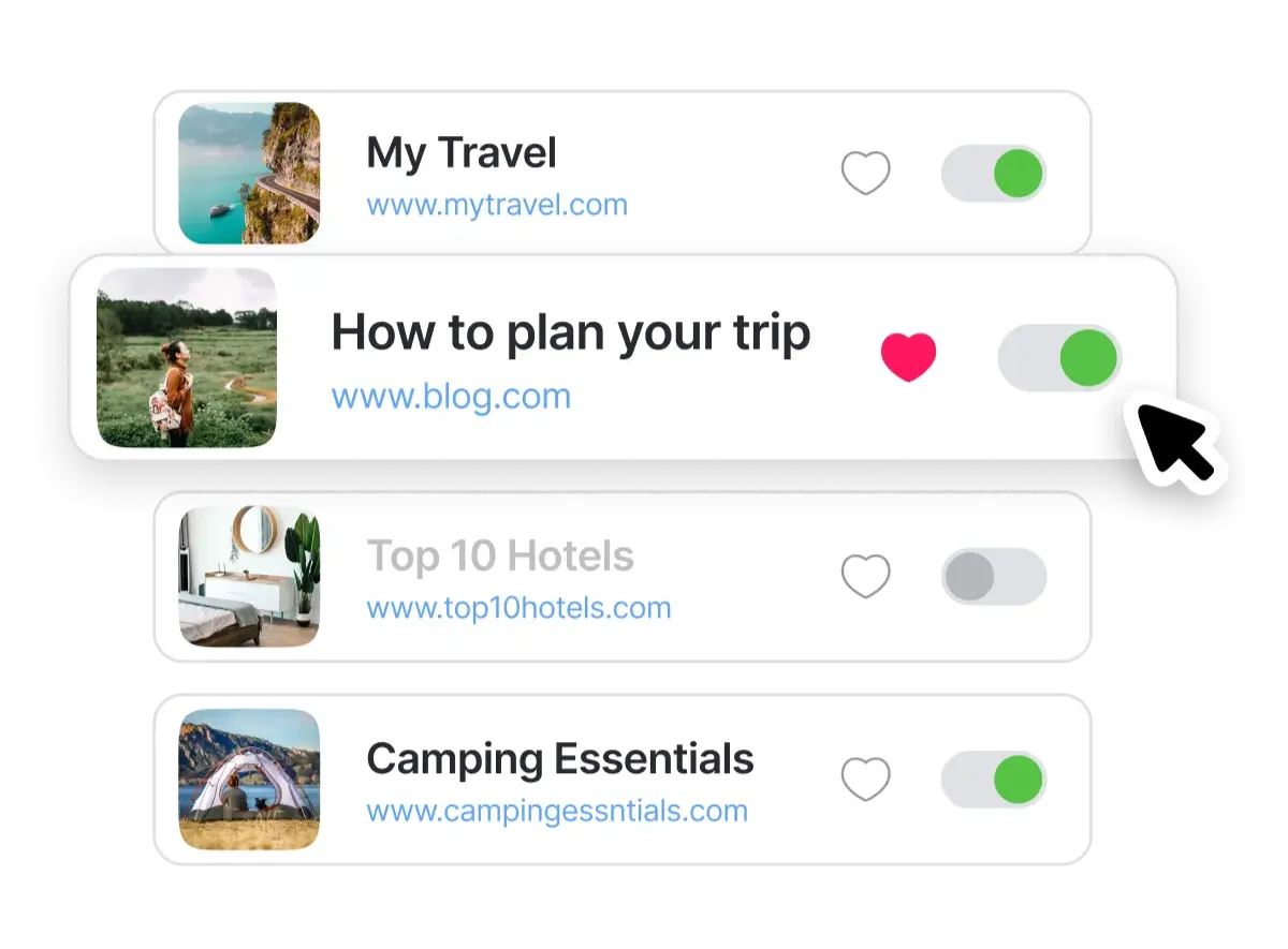 Manage your links as you wish